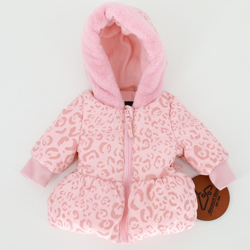 ROTHSCHILD Blush Leopard Peplum Jacket‎